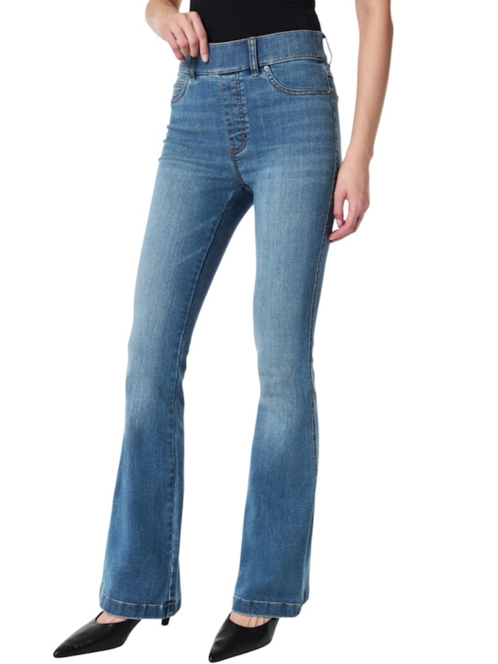 SPANX EveryWear Pull-On Flare Jeans Vintage Indigo medium